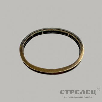 Золотой браслет с изумрудами и бриллиантами. Россия, нач. 20 в.